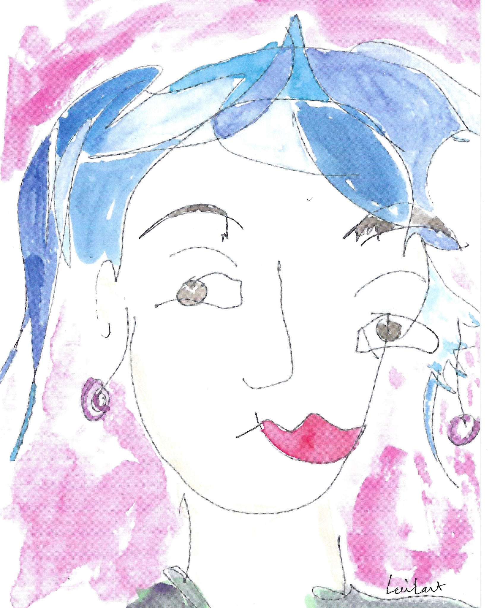 SMILE FACE ART Note Card