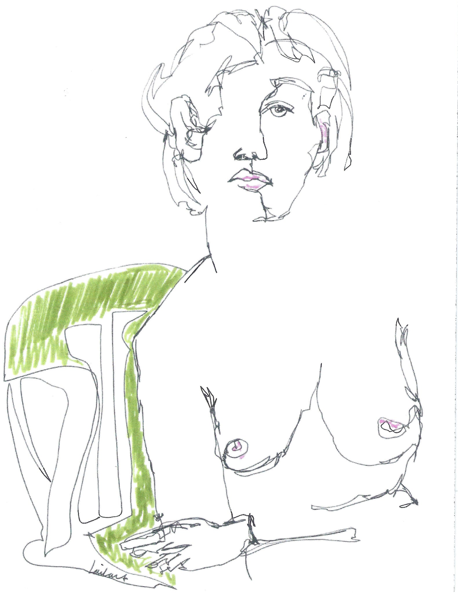 WOMAN NUDE Note Card